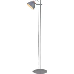 Århus Gulvlampe Med 1 Arm, Ø 18 Cm, Grå/træ
