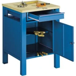 No Name Basic Arbejdsbord - 1 X Skuffe/1 X Underskab, Blå