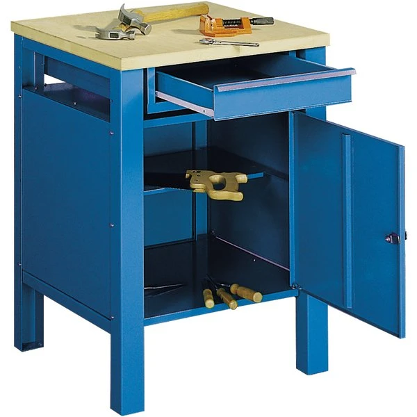 No Name Basic Arbejdsbord - 1 X Skuffe/1 X Underskab, Blå 3 No Name Basic Arbejdsbord - 1 X Skuffe/1 X Underskab, Blå