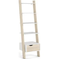 BudgetLine Stigereol M. 1 Skuffe, Eg/hvid