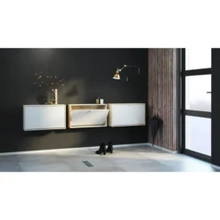 BudgetLine Skoskab M. 1 Klaplåge Og 1 Rum, Hvid/eg -Aida shop budgetline skoskab m 1 klaplage og 1 rum hvideg 4