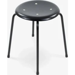 Egon Eiermann S38 S/1 Stabelbar Skammel, Sort/Sort -Aida shop egon eiermann s38 s1 stabelbar skammel sortsort 3