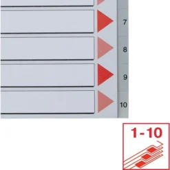 Esselte Maxi Register | A4 | Plast | Grå | 1-10 -Aida shop esselte maxi register a4 plast gra 110 5