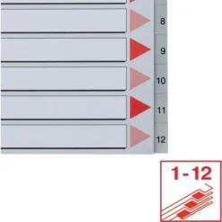 Esselte Maxi Register | A4 | Plast | Grå | 1-12 -Aida shop esselte maxi register a4 plast gra 112 5