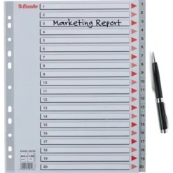 Esselte Maxi Register | A4 | Plast | Grå | 1-20 11 Esselte Maxi Register | A4 | Plast | Grå | 1-20 -Aida shop esselte maxi register a4 plast gra 120 4