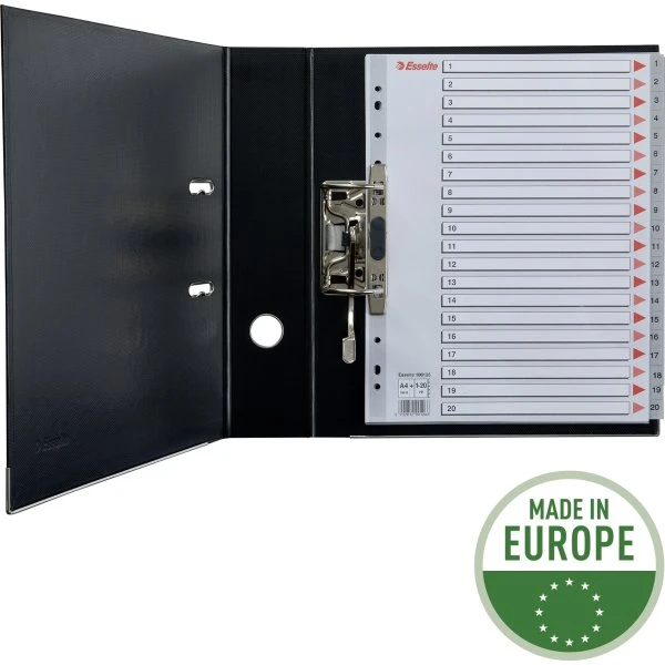 Esselte Maxi Register | A4 | Plast | Grå | 1-20 8 Esselte Maxi Register | A4 | Plast | Grå | 1-20 - Billede 6