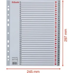 Esselte Maxi Register | A4 | Plast | Grå | 1-31 10 Esselte Maxi Register | A4 | Plast | Grå | 1-31 -Aida shop esselte maxi register a4 plast gra 131 3