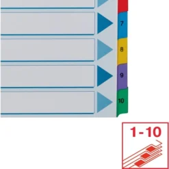 Esselte Mylar Register | A4 | Karton | 1-10 -Aida shop esselte mylar register a4 karton 110 5