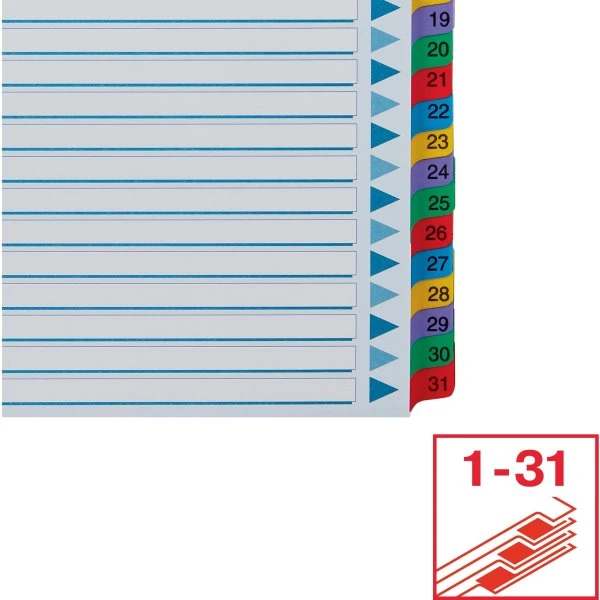 Esselte Mylar Register | A4 | Karton | 1-31 7 Esselte Mylar Register | A4 | Karton | 1-31 - Billede 5