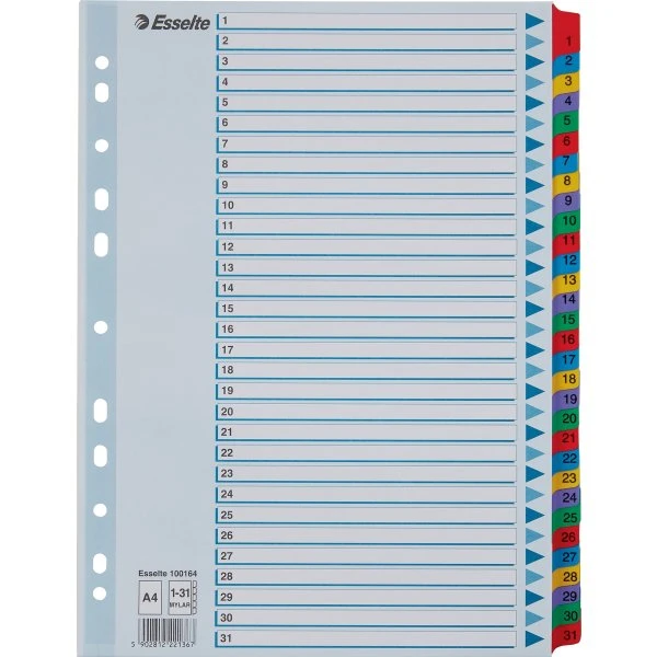 Esselte Mylar Register | A4 | Karton | 1-31 3 Esselte Mylar Register | A4 | Karton | 1-31