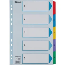 Esselte Mylar Register | A4 | Karton | 1-5