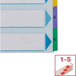 Esselte Mylar Register | A4 | Karton | 1-5 -Aida shop esselte mylar register a4 karton 15 5