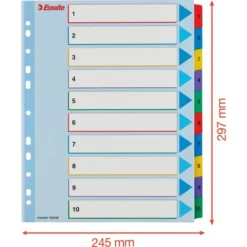 Esselte Mylar Register | A4 | Overskriv | 1-10 10 Esselte Mylar Register | A4 | Overskriv | 1-10 -Aida shop esselte mylar register a4 overskriv 110 3