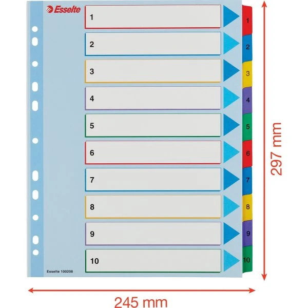Esselte Mylar Register | A4 | Overskriv | 1-10 5 Esselte Mylar Register | A4 | Overskriv | 1-10 - Billede 3