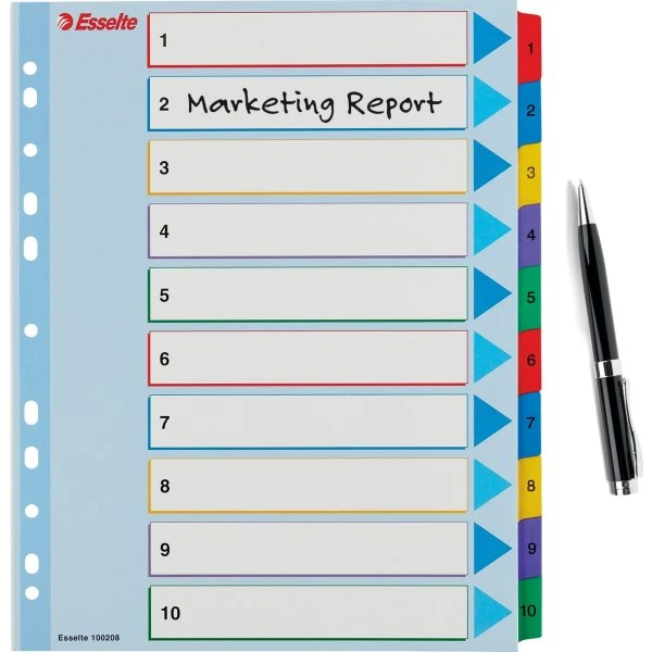 Esselte Mylar Register | A4 | Overskriv | 1-10 6 Esselte Mylar Register | A4 | Overskriv | 1-10 - Billede 4