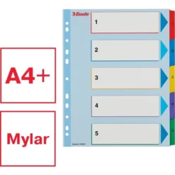Esselte Mylar Register | A4 | Overskriv | 1-5 -Aida shop esselte mylar register a4 overskriv 15 2
