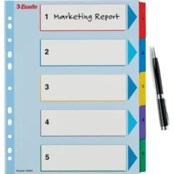 Esselte Mylar Register | A4 | Overskriv | 1-5 -Aida shop esselte mylar register a4 overskriv 15 4