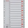 Esselte Register | A4 | Plast | Grå | 1-12 -Aida shop esselte register a4 plast gra 112