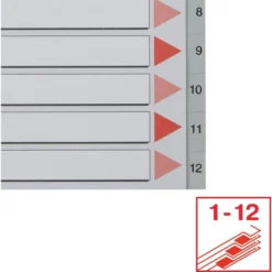 Esselte Register | A4 | Plast | Grå | 1-12 -Aida shop esselte register a4 plast gra 112 5