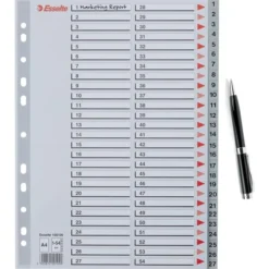 Esselte Register | A4 | Plast | Grå | 1-54 -Aida shop esselte register a4 plast gra 154 4