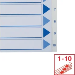 Esselte Register | A4 | Plast | Hvid | 1-10 -Aida shop esselte register a4 plast hvid 110 5