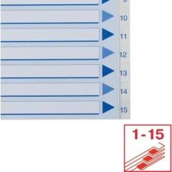 Esselte Register | A4 | Plast | Hvid | 1-15 -Aida shop esselte register a4 plast hvid 115 5