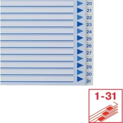 Esselte Register | A4 | Plast | Hvid | 1-31 -Aida shop esselte register a4 plast hvid 131 5