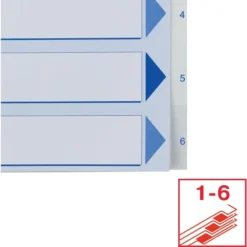 Esselte Register | A4 | Plast | Hvid | 1-6 -Aida shop esselte register a4 plast hvid 16 5
