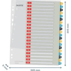 Leitz Cosy Printbart Register | A4+ | 1-20 -Aida shop leitz cosy printbart register a4 120 6