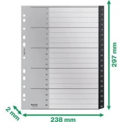 Leitz Recycle Register | A4 | PP | 1-20 -Aida shop leitz recycle register a4 pp 120 6