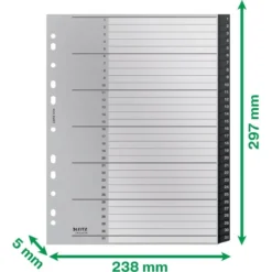 Leitz Recycle Register | A4 | PP | 1-31 -Aida shop leitz recycle register a4 pp 131 6