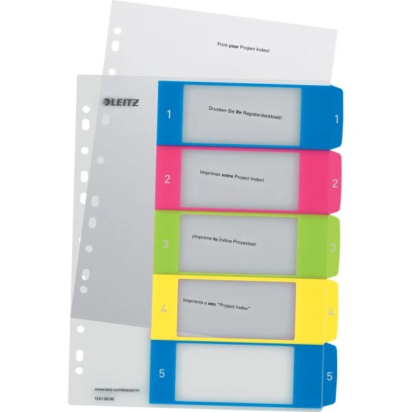 Leitz WOW Printbart Register | A4+ | 1-5 4 Leitz WOW Printbart Register | A4+ | 1-5 - Billede 2
