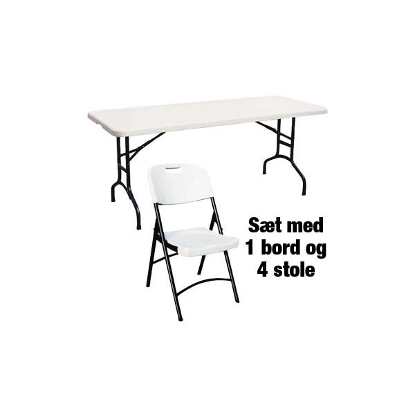 Park Sæt Til 4 Pers. , 1 Klapbord + 4 Klapstole 3 Park Sæt Til 4 Pers. , 1 Klapbord + 4 Klapstole