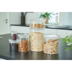 Stockholm Rund Opbevaringsbøtte M/klart Låg, 1 L -Aida shop stockholm rund opbevaringsbotte mklart lag 1 l 4