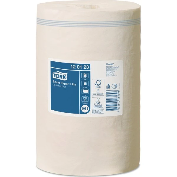 Tork M1 Basic Aftørringspapir 1-lag | Hvid | 11 Rl 4 Tork M1 Basic Aftørringspapir 1-lag | Hvid | 11 Rl - Billede 2