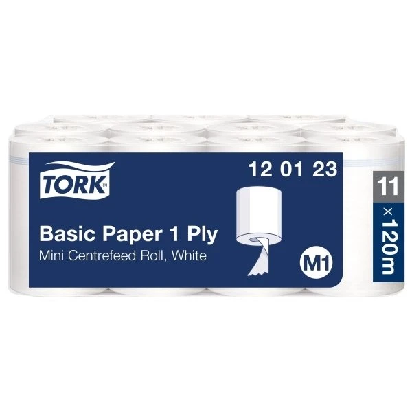 Tork M1 Basic Aftørringspapir 1-lag | Hvid | 11 Rl 6 Tork M1 Basic Aftørringspapir 1-lag | Hvid | 11 Rl - Billede 4