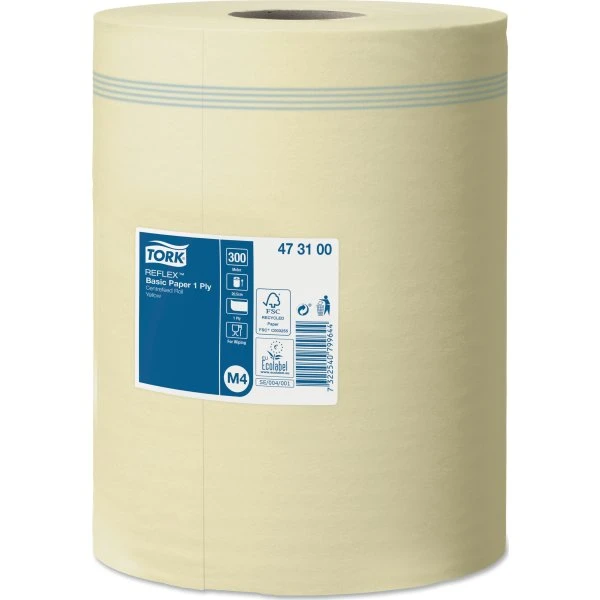 Tork M4 Reflex Aftørringspapir 1-lag | Gul | 6 Rl 4 Tork M4 Reflex Aftørringspapir 1-lag | Gul | 6 Rl - Billede 2