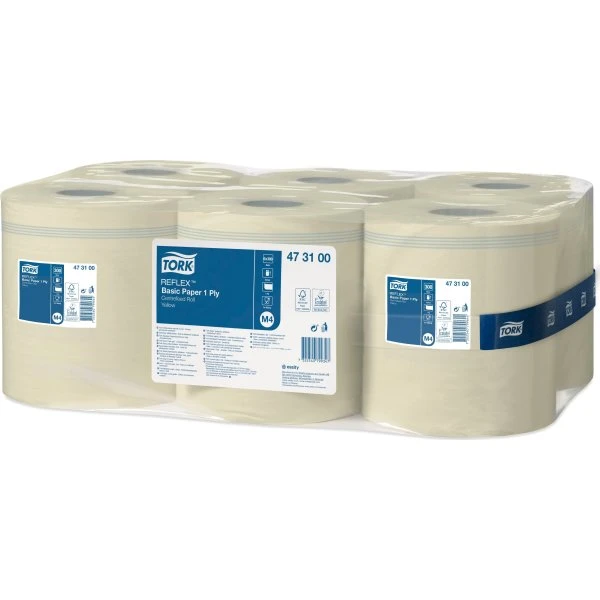 Tork M4 Reflex Aftørringspapir 1-lag | Gul | 6 Rl 5 Tork M4 Reflex Aftørringspapir 1-lag | Gul | 6 Rl - Billede 3