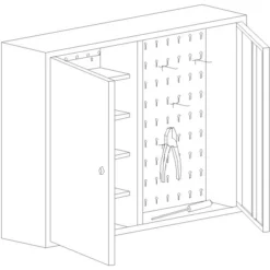 No Name Værktøjsskab Model 1, 60x80x20, Blå